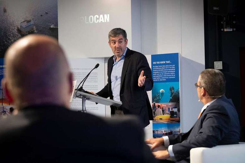 El presidente Fernando Clavijo participó este miércoles en el encuentro Objetivos cumplidos. Retos del modelo sostenible (Foto TA)